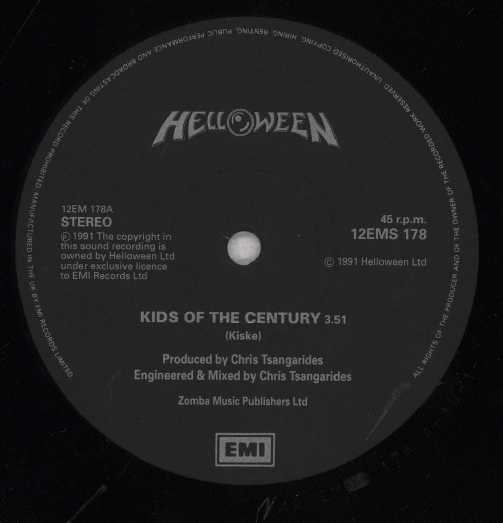 Helloween Kids Of The Century + Band Prints UK 12" vinyl single (12 inch record / Maxi-single) HLO12KI144023