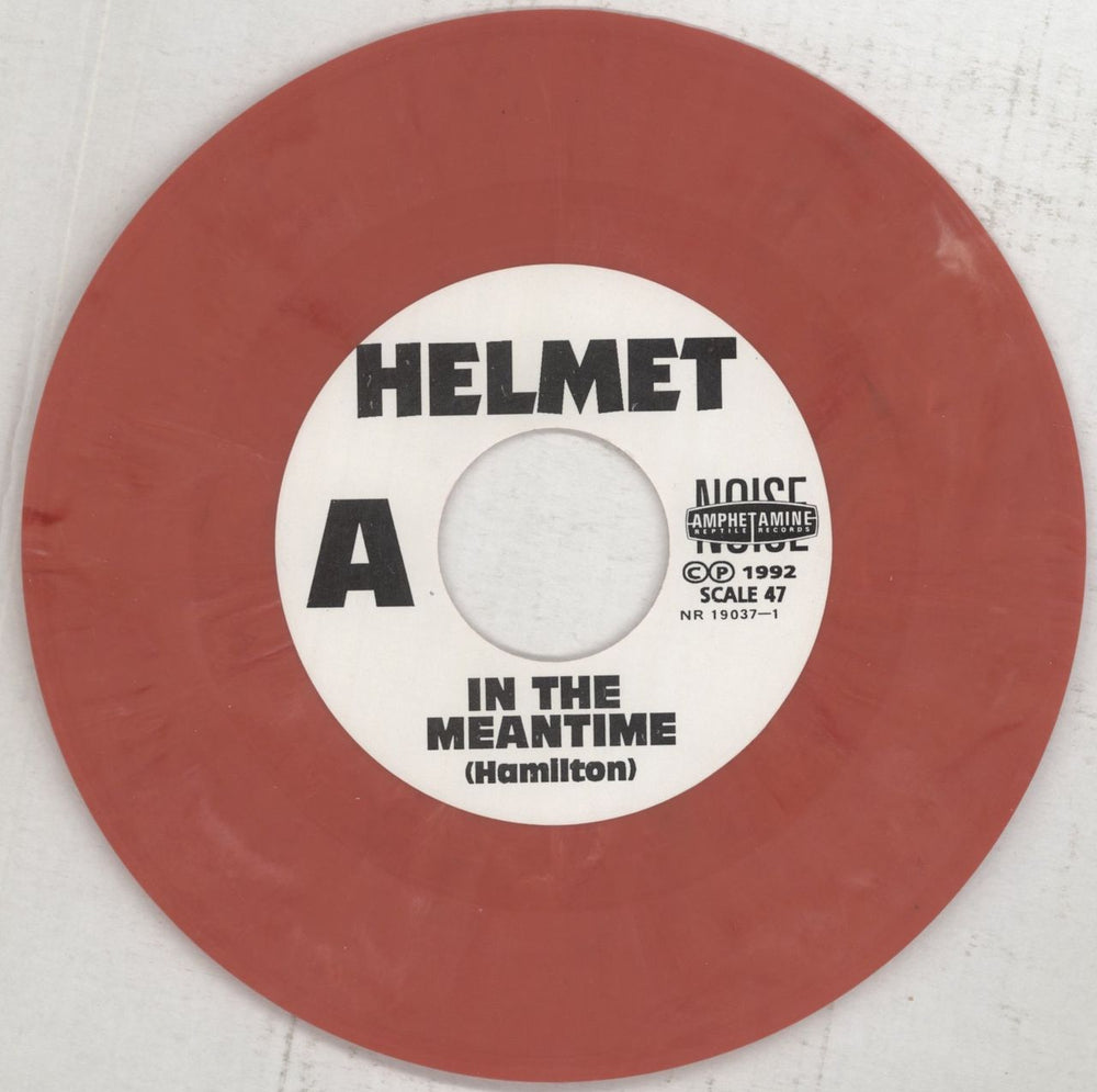 Helmet In The Meantime - Red Marble Vinyl US 7" vinyl single (7 inch record / 45) HLM07IN852803