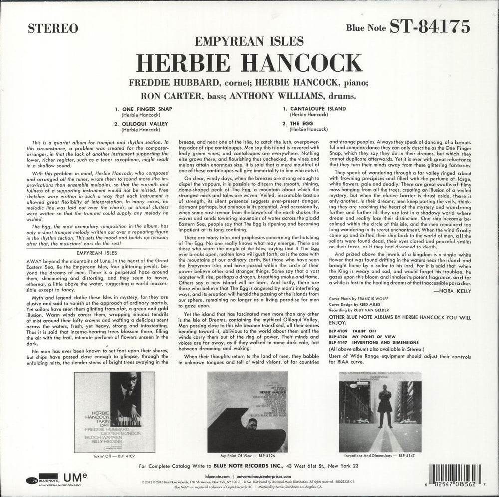 Herbie Hancock Empyrean Isles US vinyl LP album (LP record) 602547085627