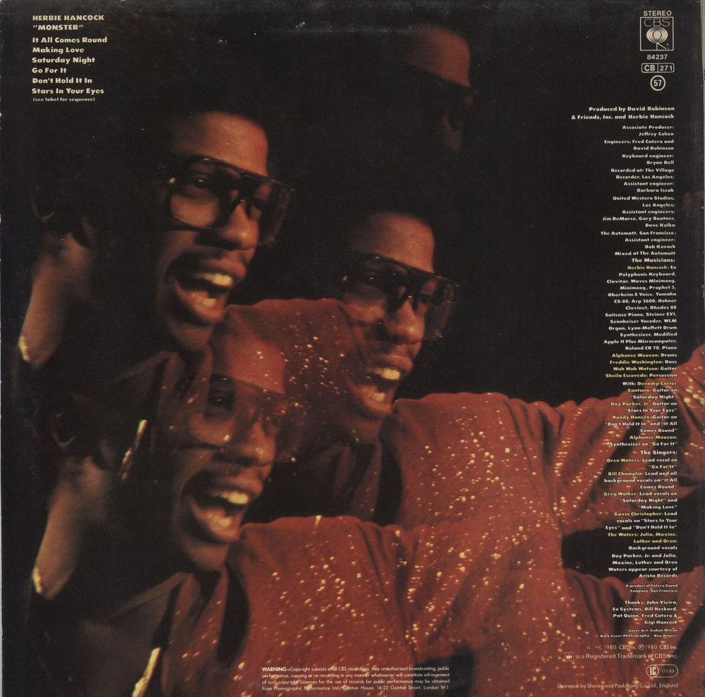 Herbie Hancock Monster - Hype Sticker UK vinyl LP album (LP record)
