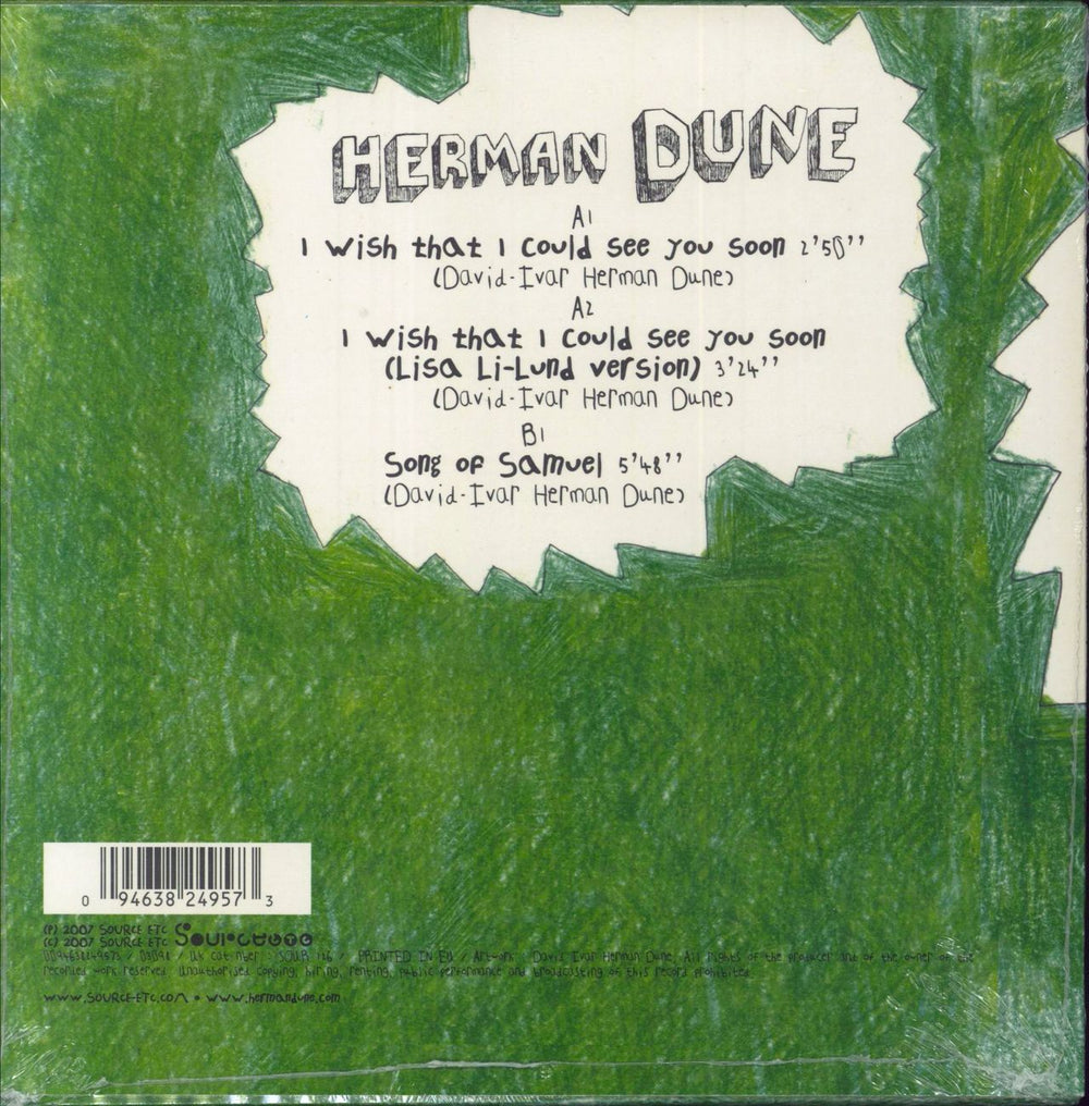 Herman Dune I Wish That I Could See You Soon - Sealed - Green Vinyl UK 7" vinyl single (7 inch record / 45) 094638249573