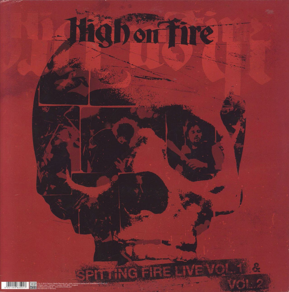 High On Fire Spitting Fire Live Vol. 1 & Vol. 2 - 180g UK 2-LP vinyl record set (Double LP Album) 5051099835917