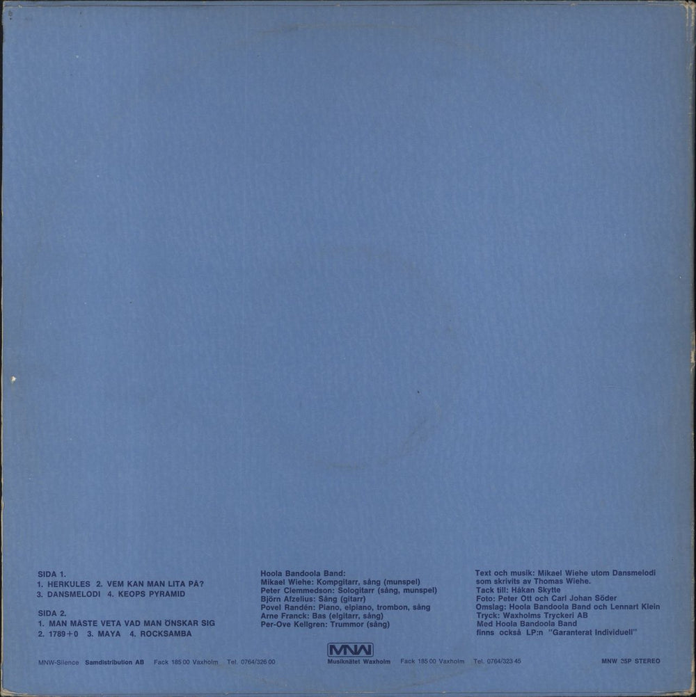 Hoola Bandoola Band Vem Kan Man Lita På? Swedish vinyl LP album (LP record) 7-3LPVE850568