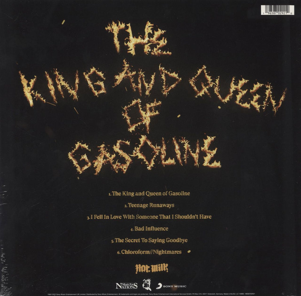 Hot Milk The King And Queen Of Gasoline - White Vinyl - Sealed UK 12" vinyl single (12 inch record / Maxi-single) 196587029210