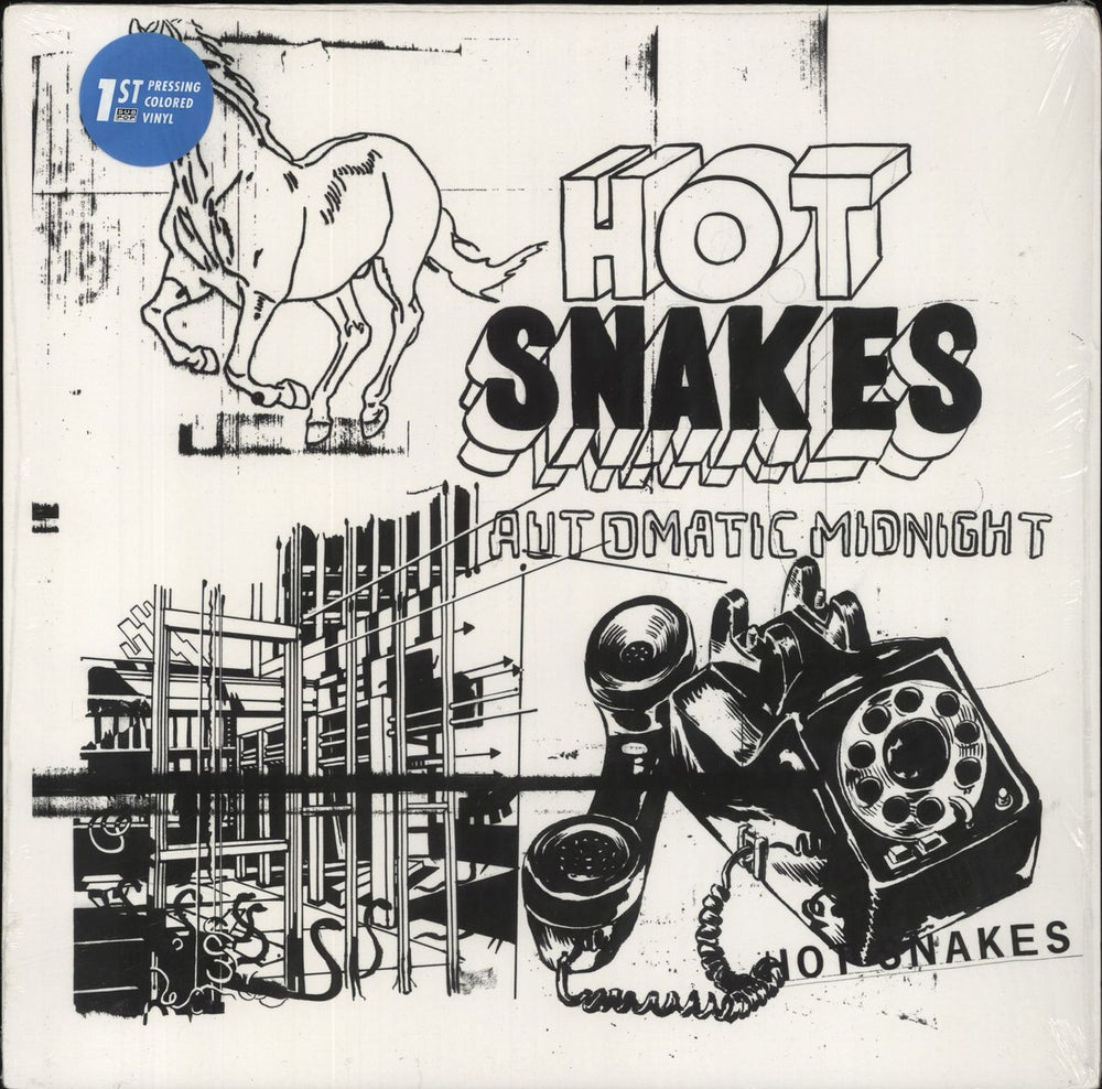 Hot Snakes Automatic Midnight - Orange Translucent Vinyl + Decals UK vinyl LP album (LP record) SP1217