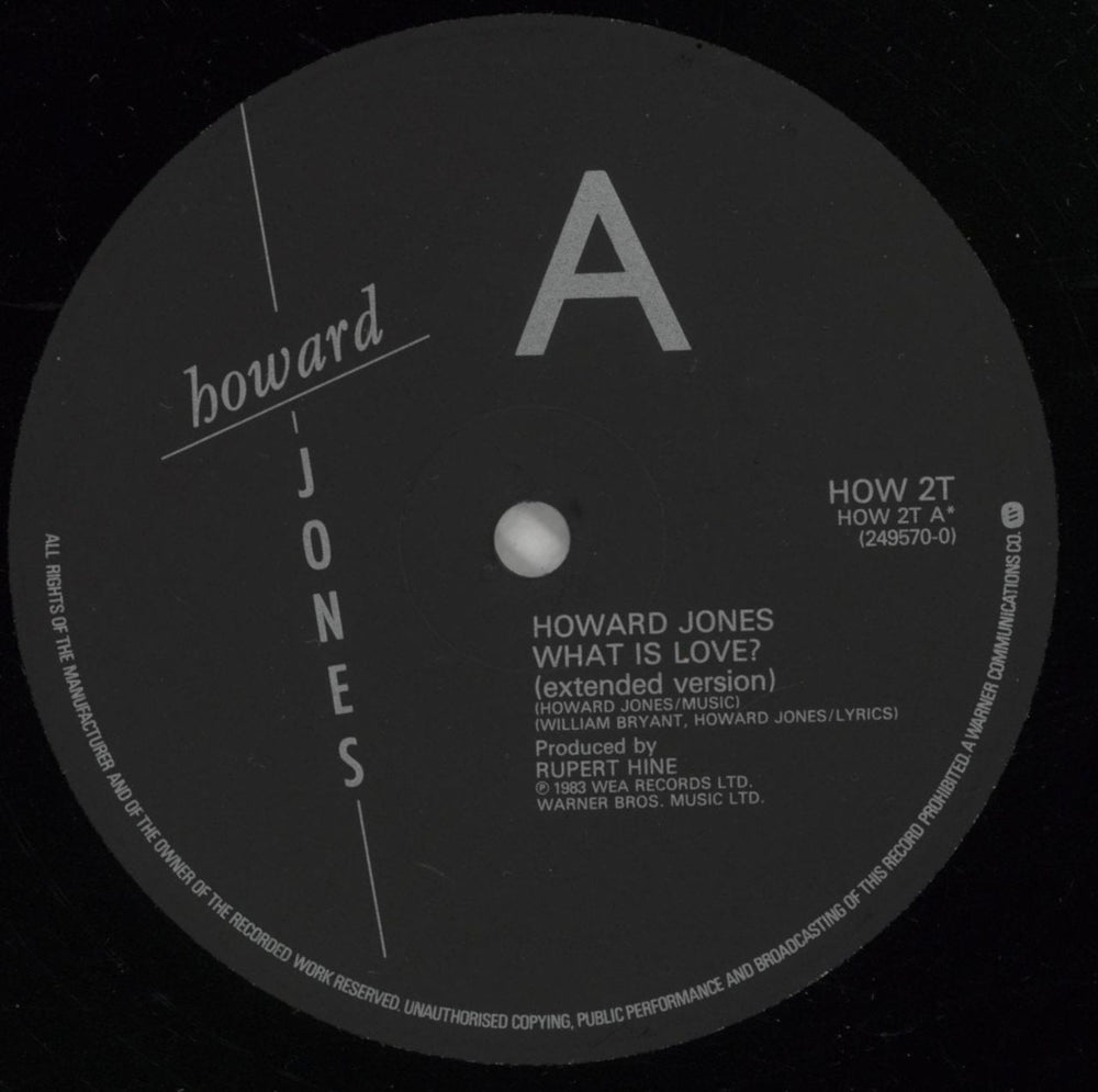 Howard Jones What Is Love UK 12" vinyl single (12 inch record / Maxi-single) HOW12WH63101