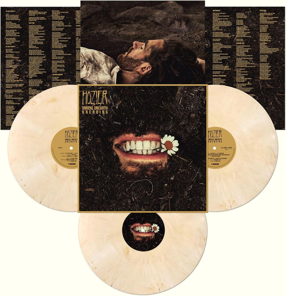 Hozier Unreal Unearth Unending - 'Tooth White' Vinyl - Deluxe Version - Sealed UK 3-LP vinyl record set (Triple LP Album) 602465619263