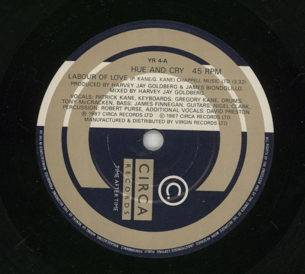 Hue & Cry Labour Of Love UK 7" vinyl single (7 inch record / 45) HUE07LA44837