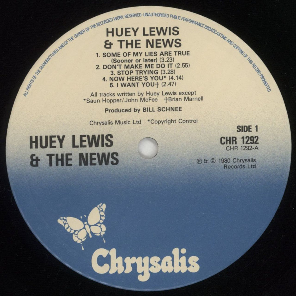 Huey Lewis & The News Huey Lewis And The News UK vinyl LP album (LP record) HLNLPHU289073