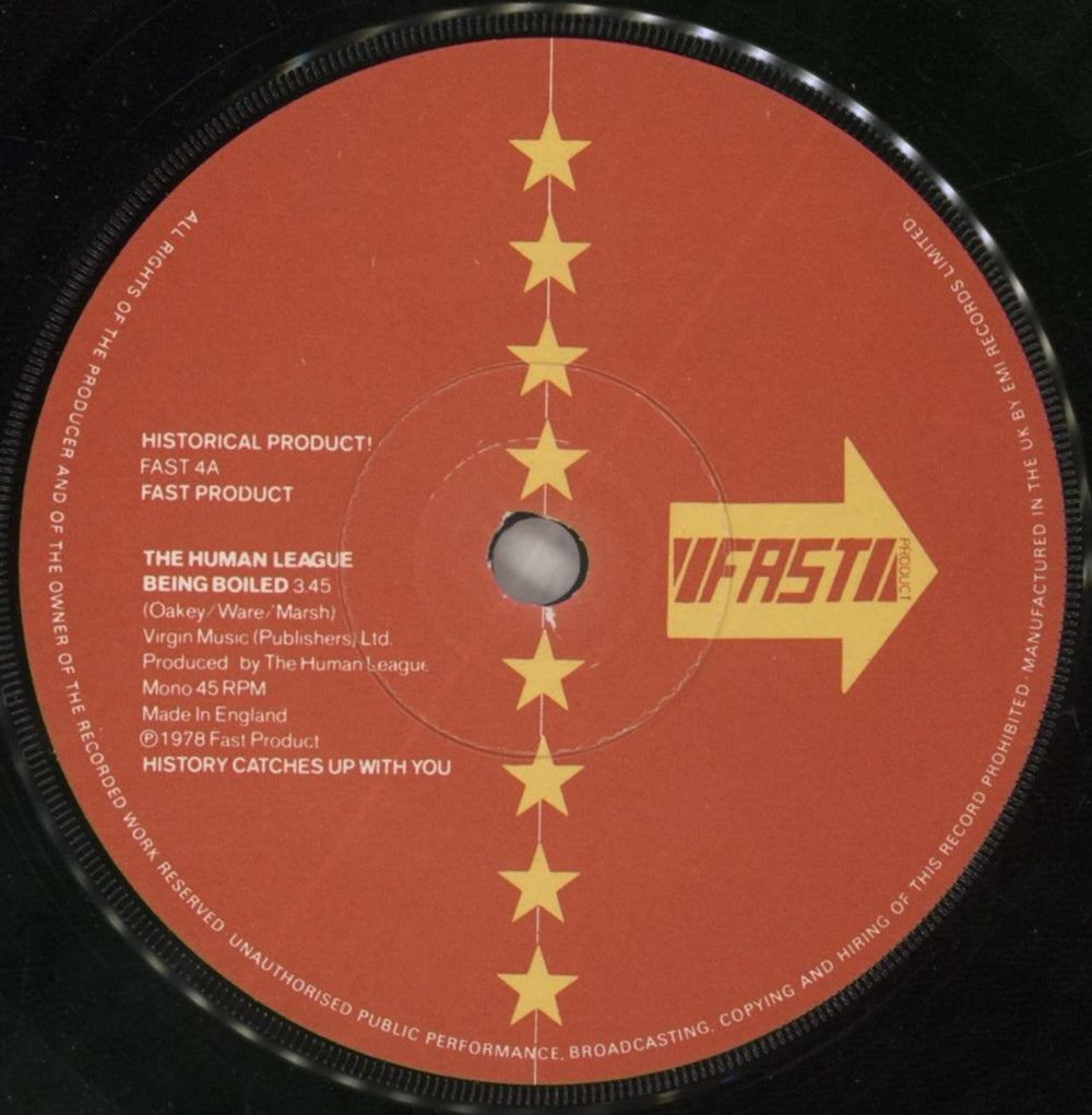 Human League Being Boiled - 2nd - P/S - Solid UK 7" vinyl single (7 inch record / 45) HUM07BE697620