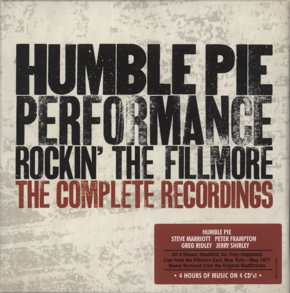 Humble Pie Performance: Rockin' The Fillmore: The Complete Recordings UK CD Album Box Set 3751304