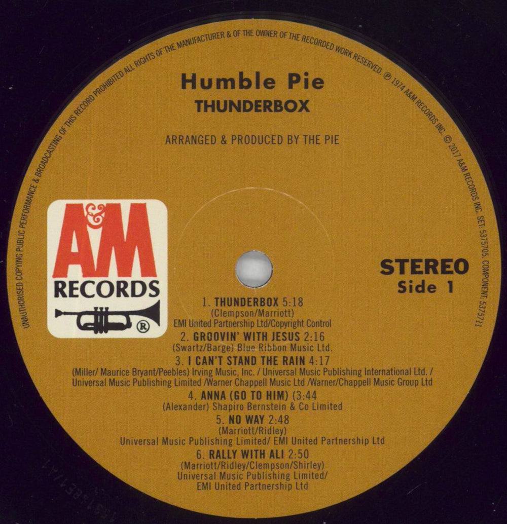 Humble Pie Thunderbox UK vinyl LP album (LP record) HMBLPTH851249
