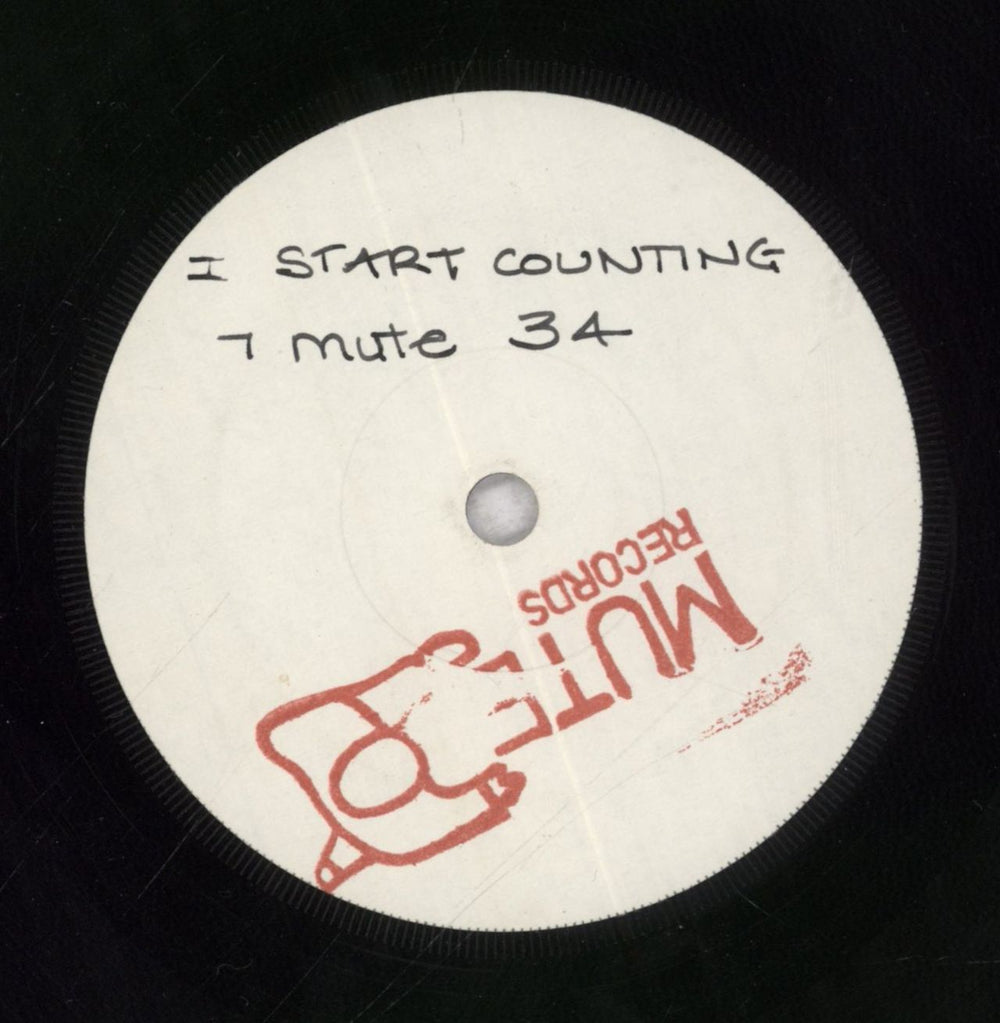 I Start Counting Letters To A Friend - White Label Test Pressing UK 7" vinyl single (7 inch record / 45) 7MUTE034