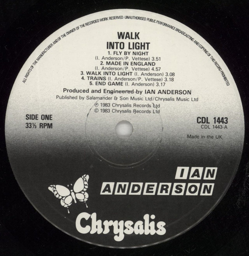 Ian Anderson Walk Into Light UK vinyl LP album (LP record) IADLPWA780152