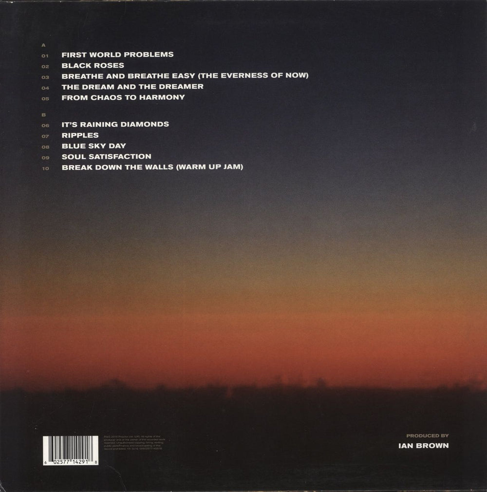 Ian Brown Ripples - White Vinyl UK vinyl LP album (LP record)