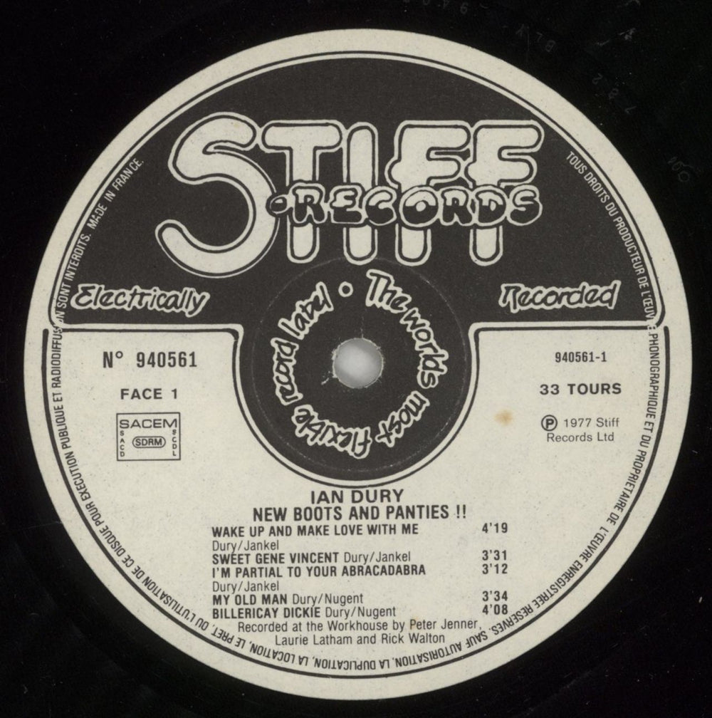 Ian Dury New Boots And Panties!! - 1 Song - EX French vinyl LP album (LP record) INDLPNE688481