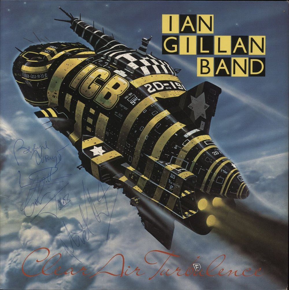 Ian Gillan Clear Air Turbulence - Autographed UK vinyl LP album (LP record) ILPS9500