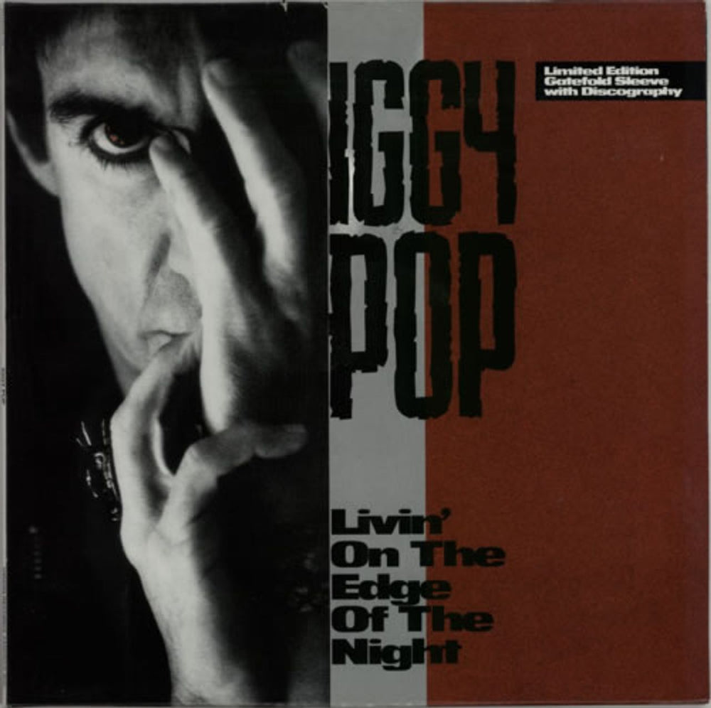 Iggy Pop Livin' On The Edge Of The Night - Limited Edition UK 12" vinyl single (12 inch record / Maxi-single) VUSTG18