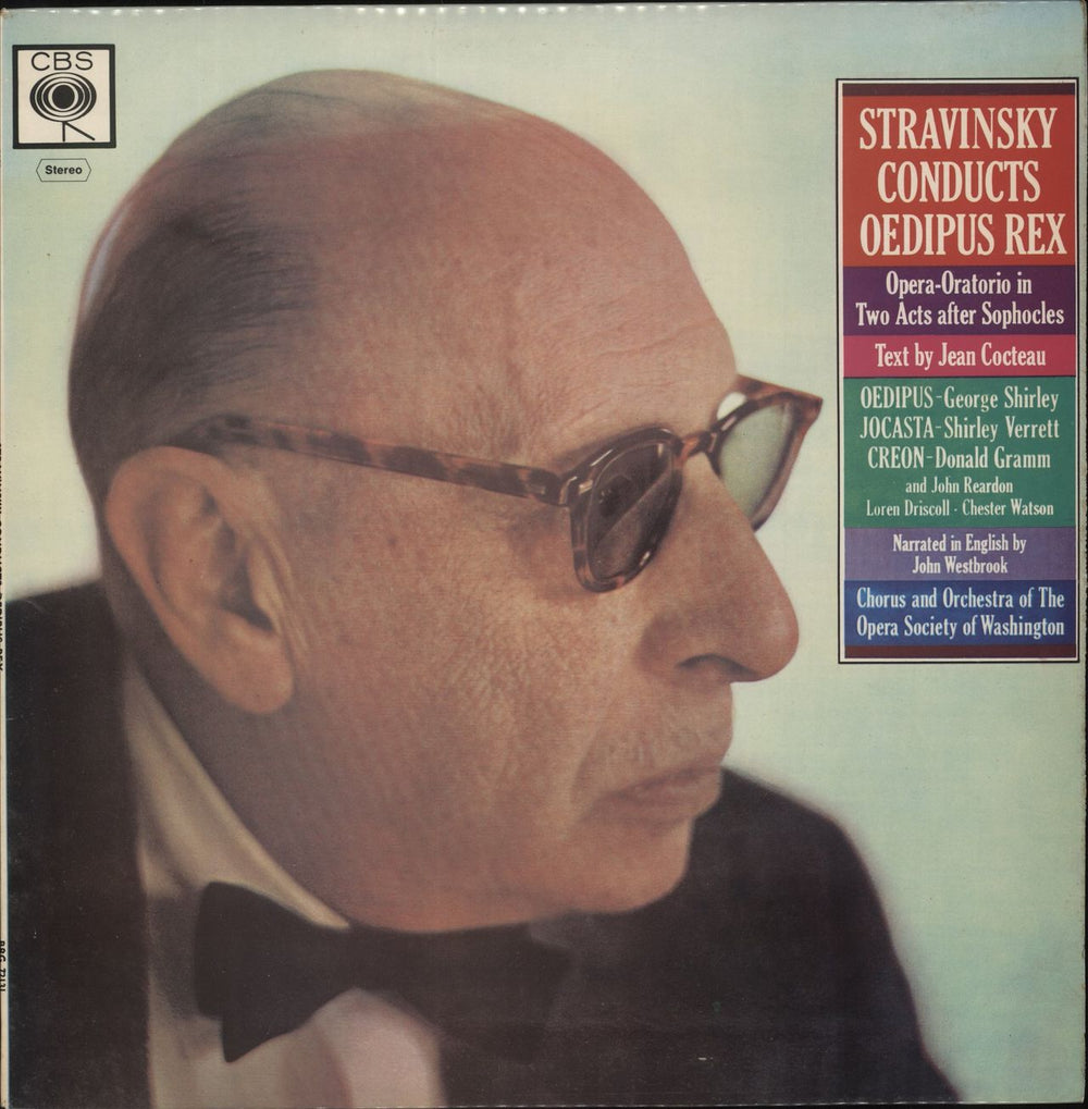 Igor Stravinsky Oedipus Rex UK vinyl LP album (LP record) SBRG72131