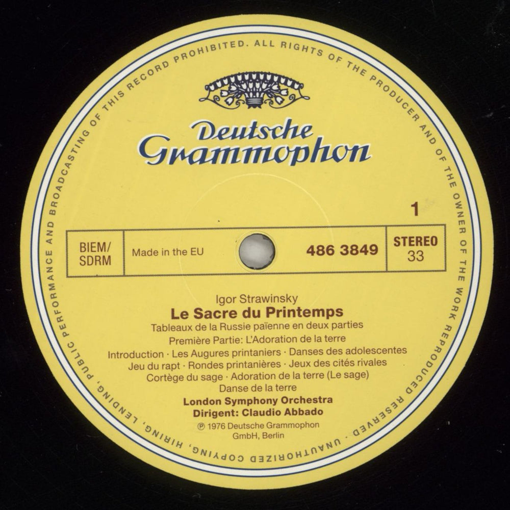 Igor Stravinsky Stravinsky: Le Sacre du Printemps - The Original Source Series 180 Gram UK vinyl LP album (LP record) S0ULPST874578