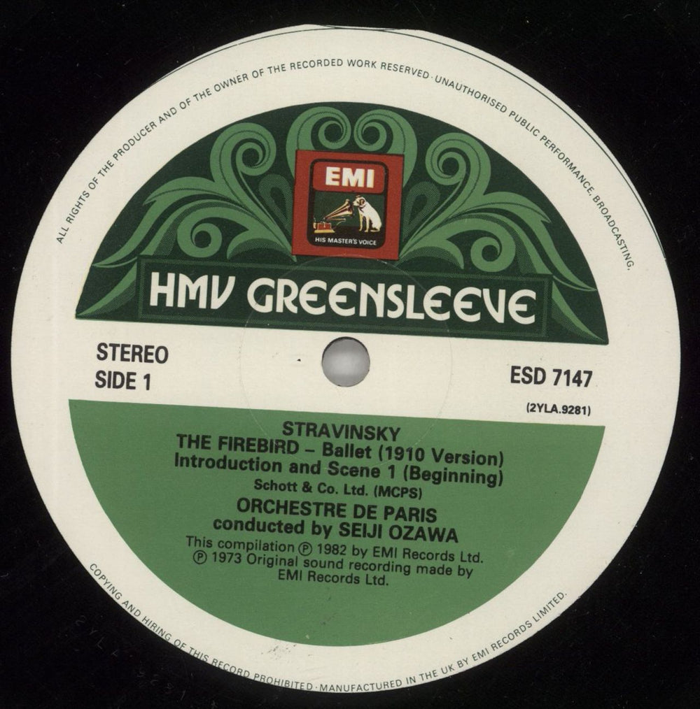 Igor Stravinsky The Firebird UK vinyl LP album (LP record) S0ULPTH868607