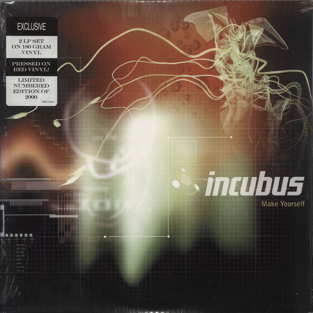 Incubus Make Yourself - 180 Gram Red Vinyl - Numbered - Sealed US Promo 2-LP vinyl record set (Double LP Album) 88765404901