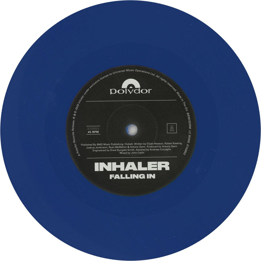 Inhaler Falling In - Blue Vinyl UK 7" vinyl single (7 inch record / 45) 11T07FA753917