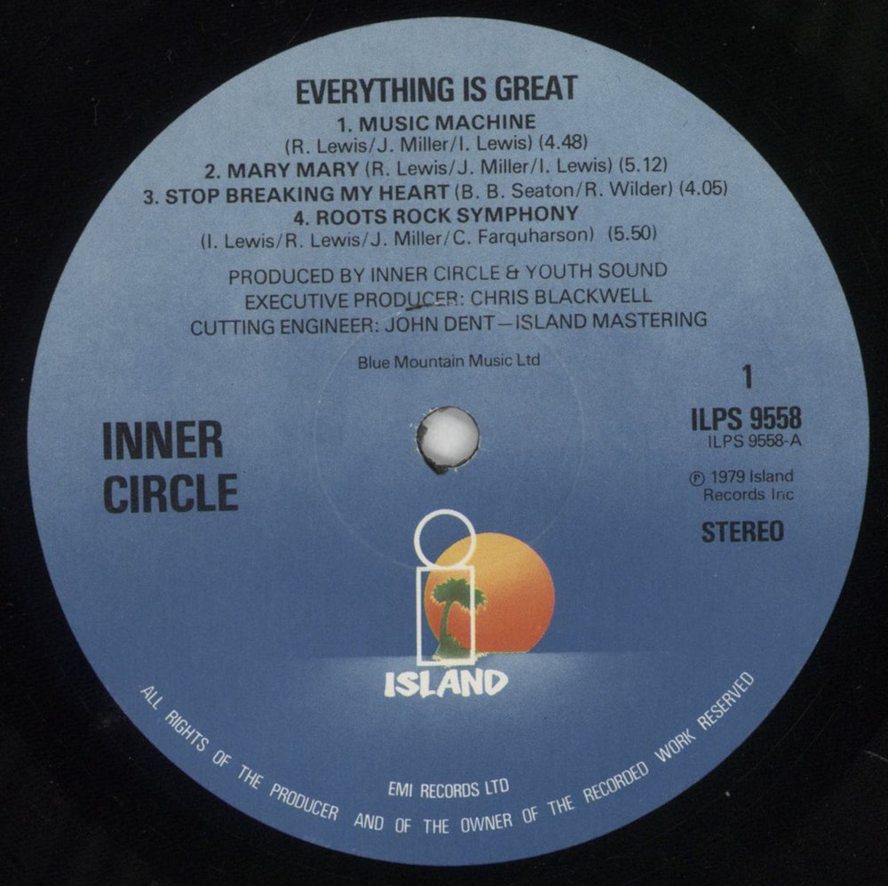 Inner Circle Everything Is Great - Blue Label UK vinyl LP album (LP record) IC2LPEV425046