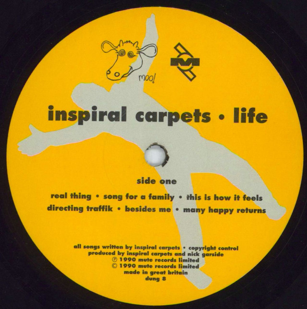 Inspiral Carpets Life - Embossed sleeve - VG UK vinyl LP album (LP record) INSLPLI819540