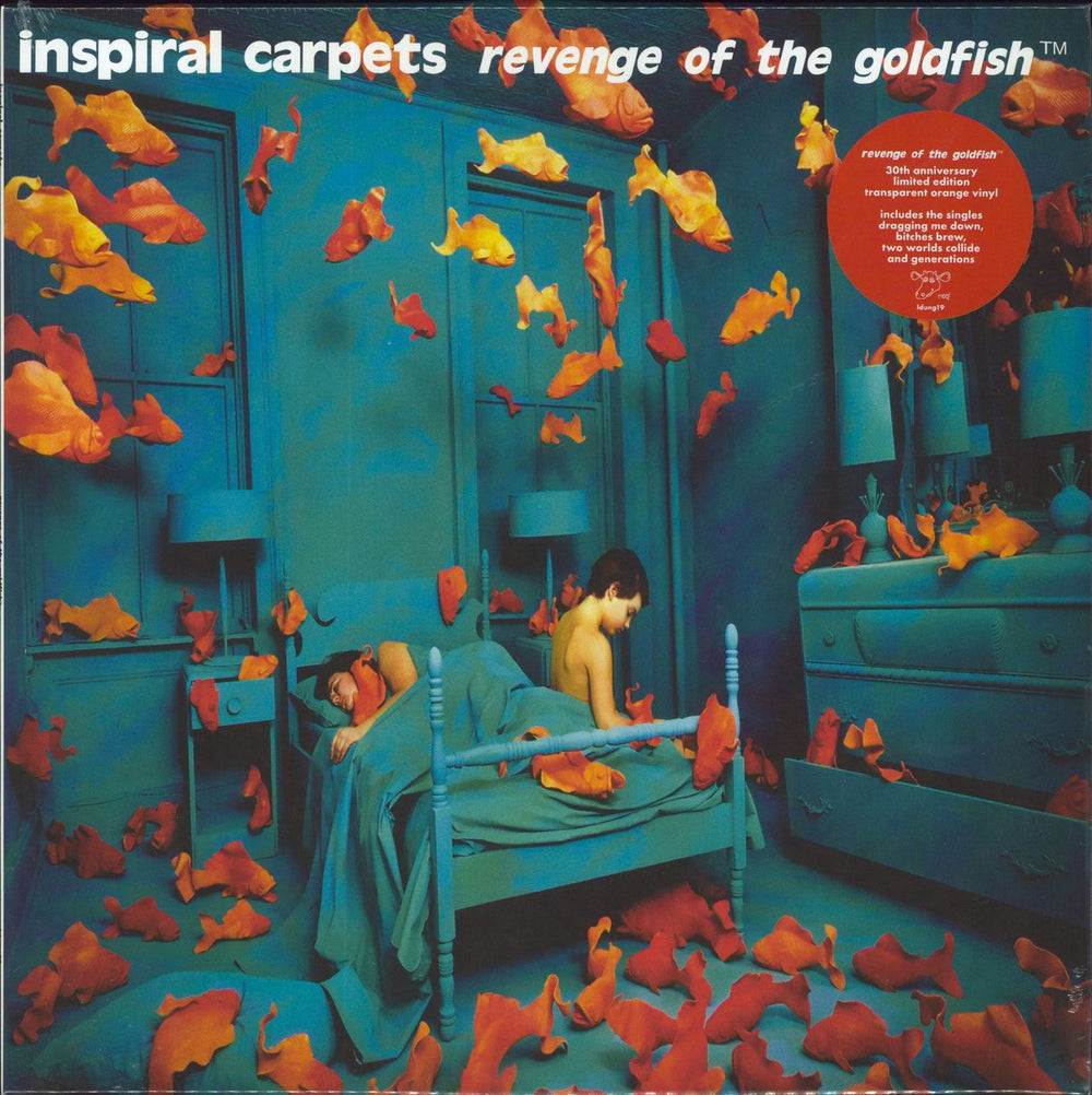 Inspiral Carpets Revenge Of The Goldfish ™ - Orange Vinyl - Sealed UK vinyl LP album (LP record) LDUNG19