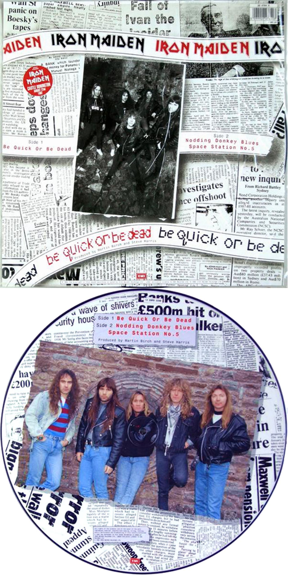 Iron Maiden Be Quick Or Be Dead + Back Insert UK 12" vinyl picture disc (12 inch picture record) IRO2PBE04847