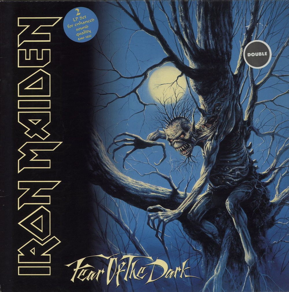 Iron Maiden Fear Of The Dark - Stickered - EX UK 2-LP vinyl record set (Double LP Album) EMD1032