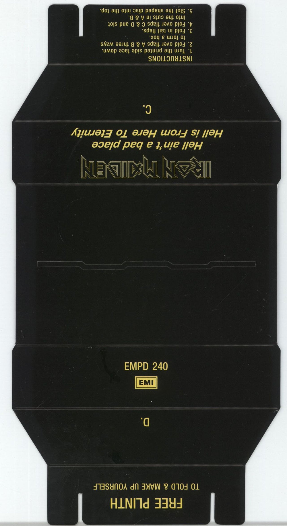 Iron Maiden From Here To Eternity + plinth UK shaped picture disc (picture disc vinyl record)