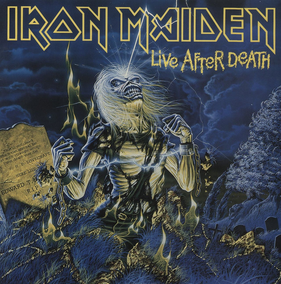 Iron Maiden Live After Death + Booklet & Merch Insert - EX UK 2-LP vinyl record set (Double LP Album) RIP1