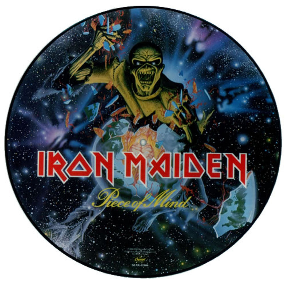Iron Maiden Piece Of Mind US picture disc LP (vinyl picture disc album) SEAX-12306
