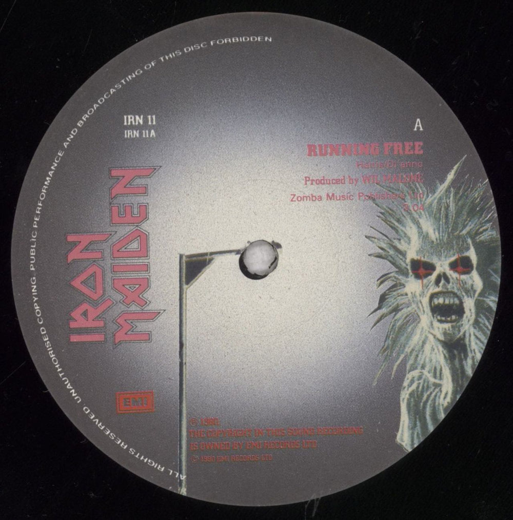 Iron Maiden Running Free / Sanctuary + Voucher - Shrink UK 12" vinyl single (12 inch record / Maxi-single) IRO12RU846236