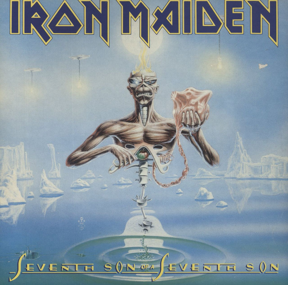 Iron Maiden Seventh Son Of A Seventh Son + Inner - VG UK vinyl LP album (LP record) EMD1006