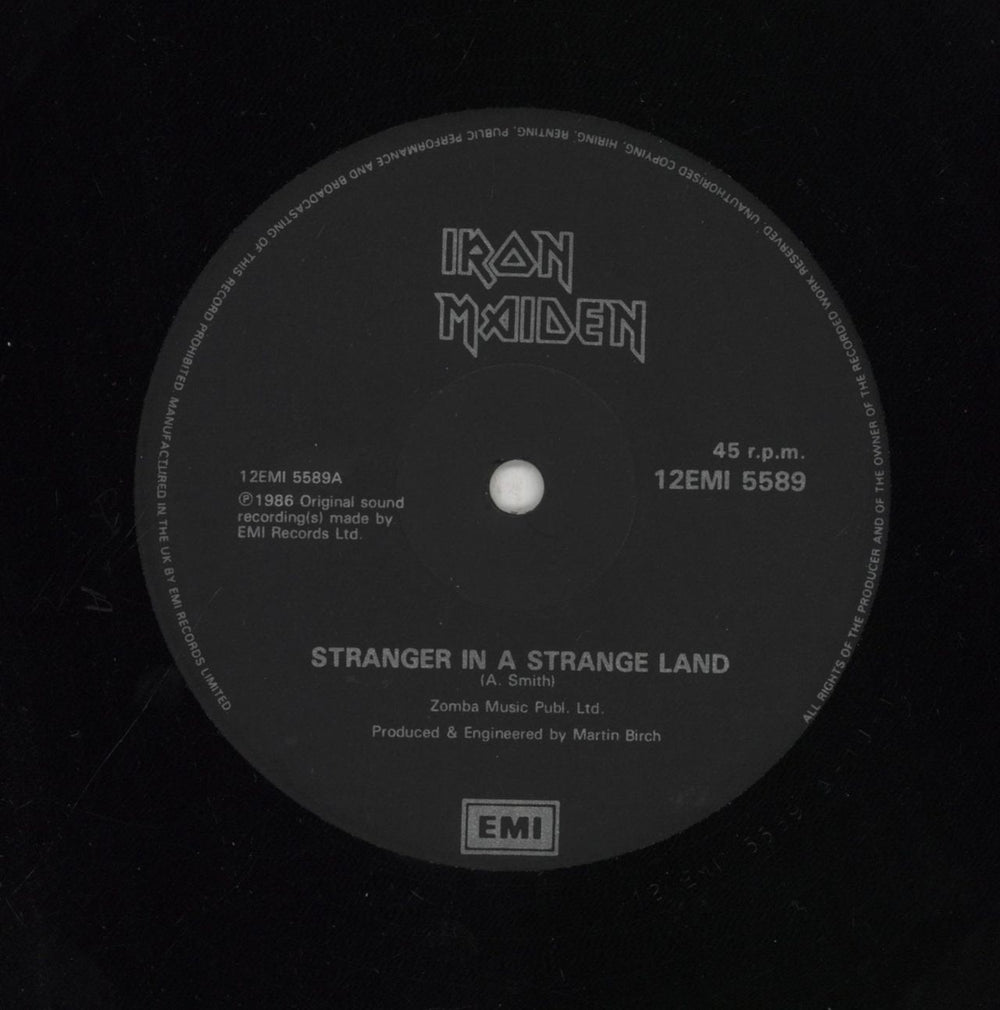 Iron Maiden Stranger In A Strange Land - EX UK 12" vinyl single (12 inch record / Maxi-single) IRO12ST650115