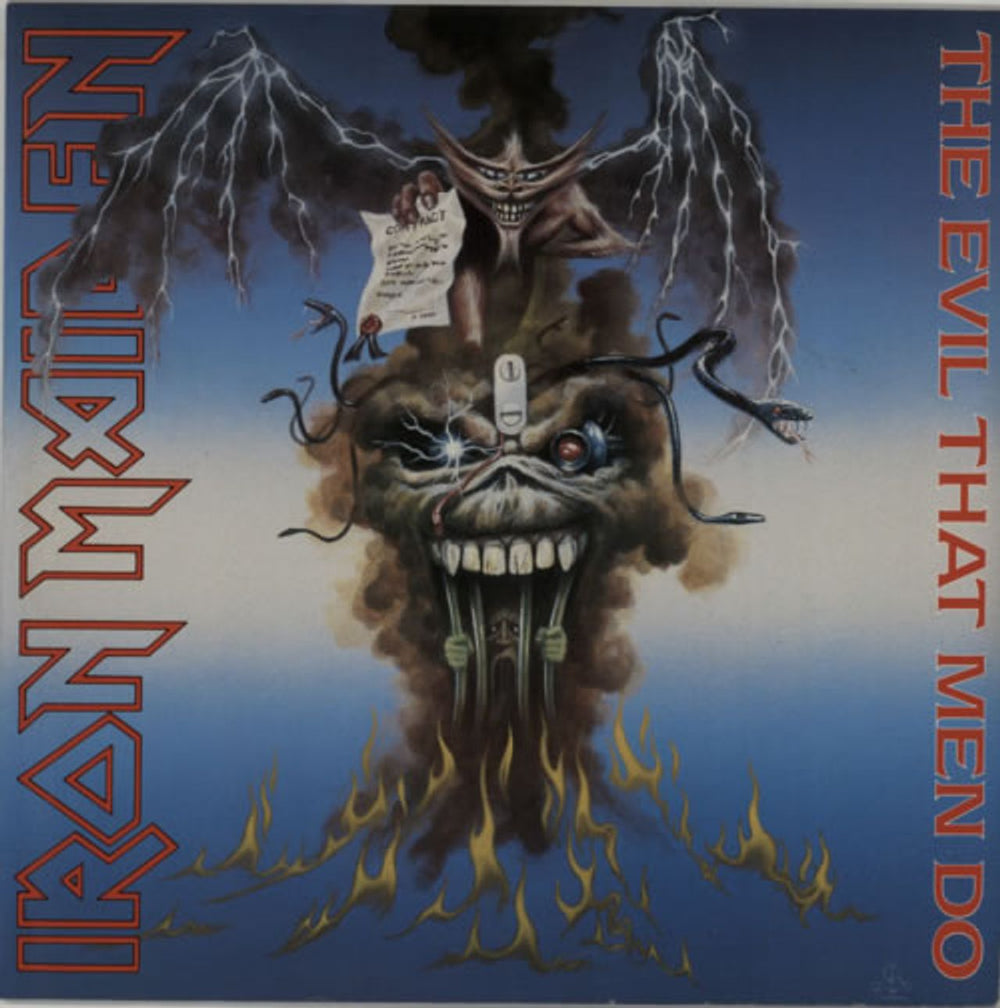 Iron Maiden The Evil That Men Do - EX UK 12" vinyl single (12 inch record / Maxi-single) 12EM64