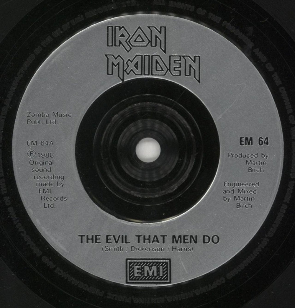 Iron Maiden The Evil That Men Do - Inj - Gatefold - Factory Sample UK 7" vinyl single (7 inch record / 45) IRO07TH850700