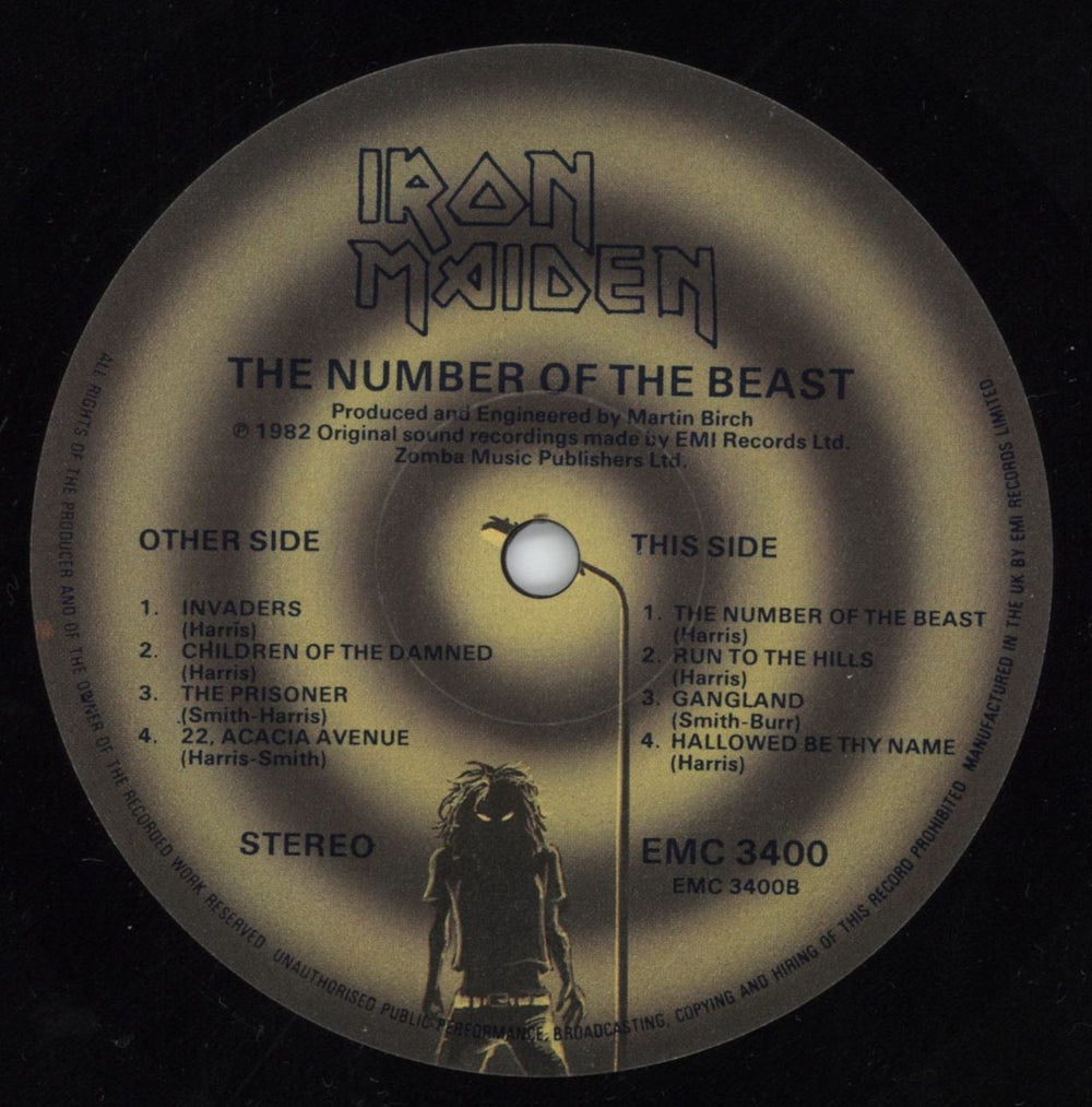 Iron Maiden The Number Of The Beast - 1st UK vinyl LP album (LP record)