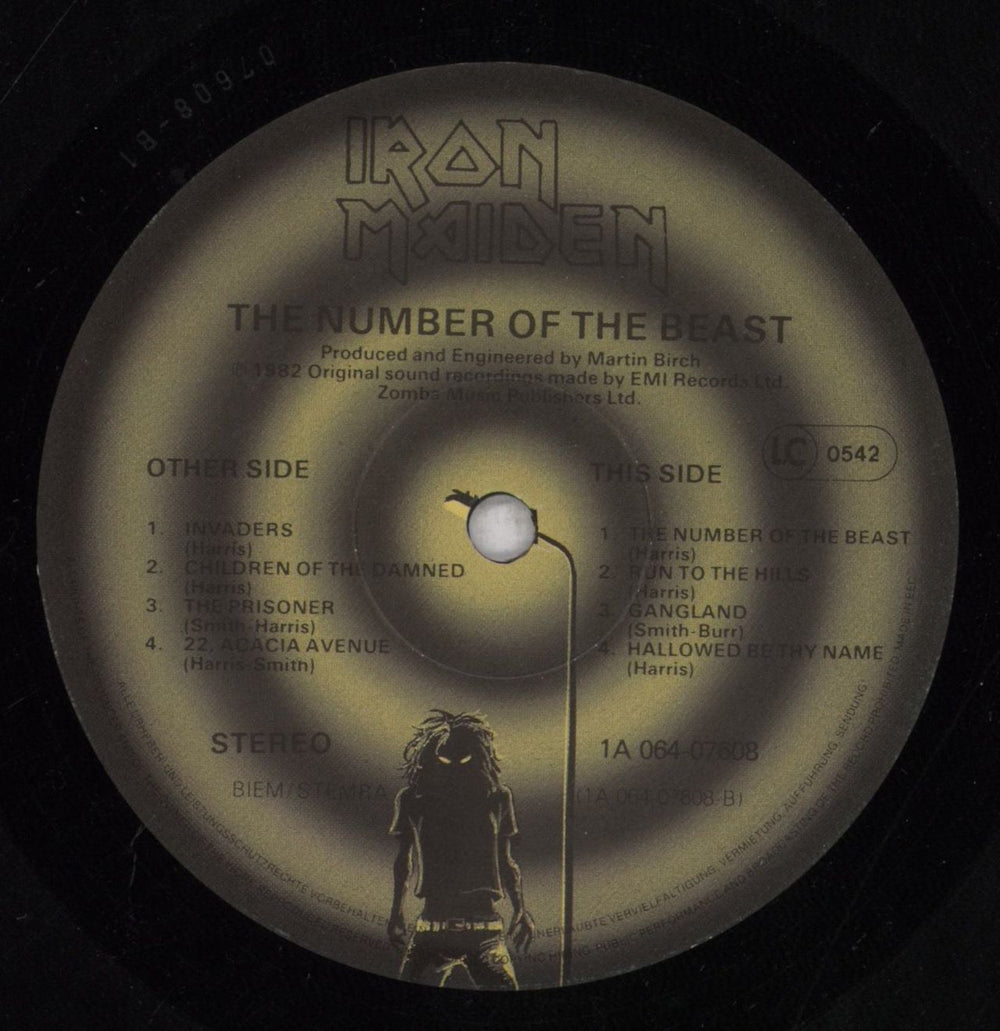 Iron Maiden The Number Of The Beast - Merch insert Dutch vinyl LP album (LP record) IROLPTH845243