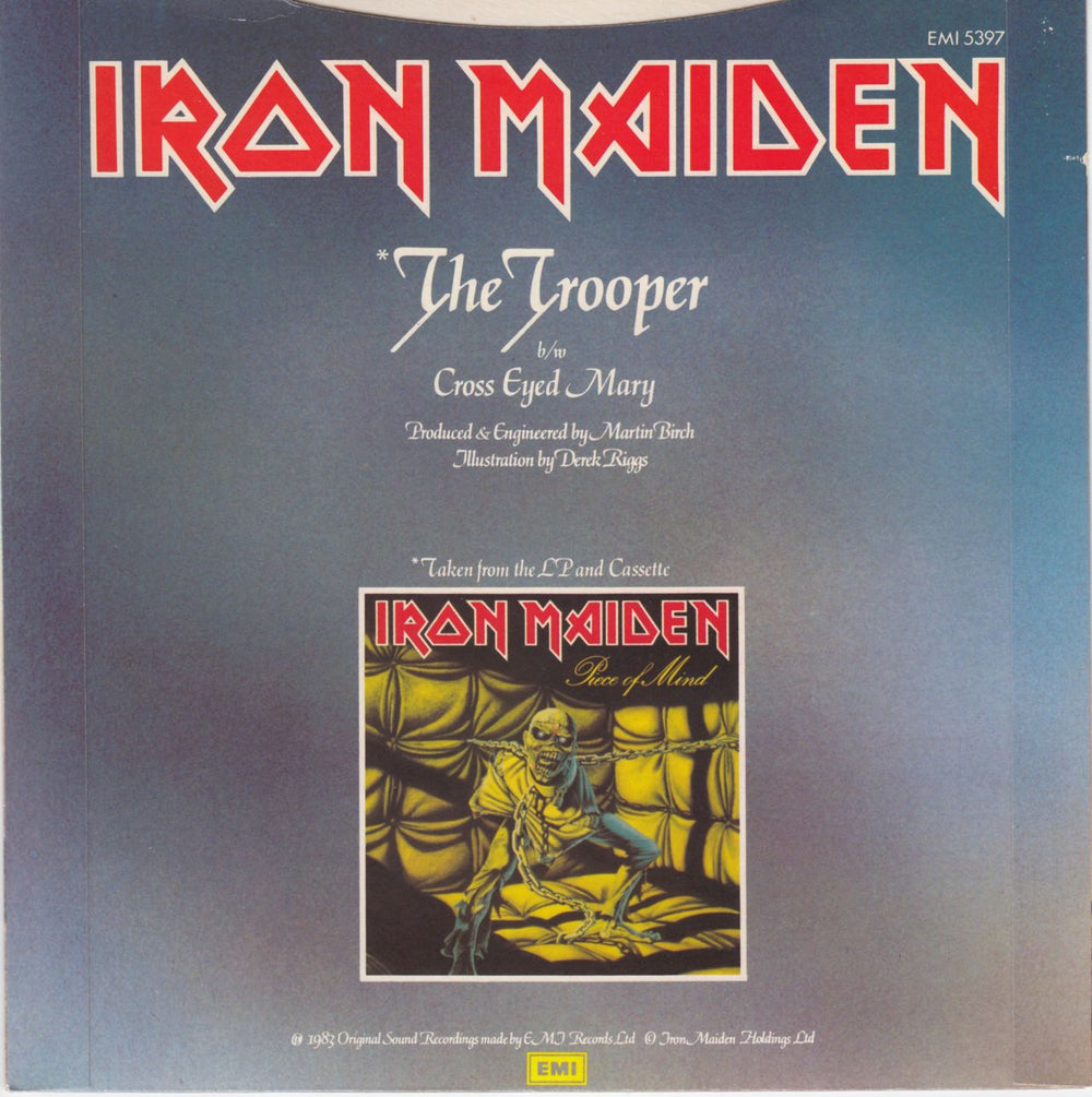 Iron Maiden The Trooper - 4pr + card p/s UK 7" vinyl single (7 inch record / 45) IRO07TH01457