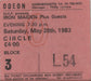 Iron Maiden World Piece Tour '83 + Ticket Stub UK tour programme IROTRWO596644