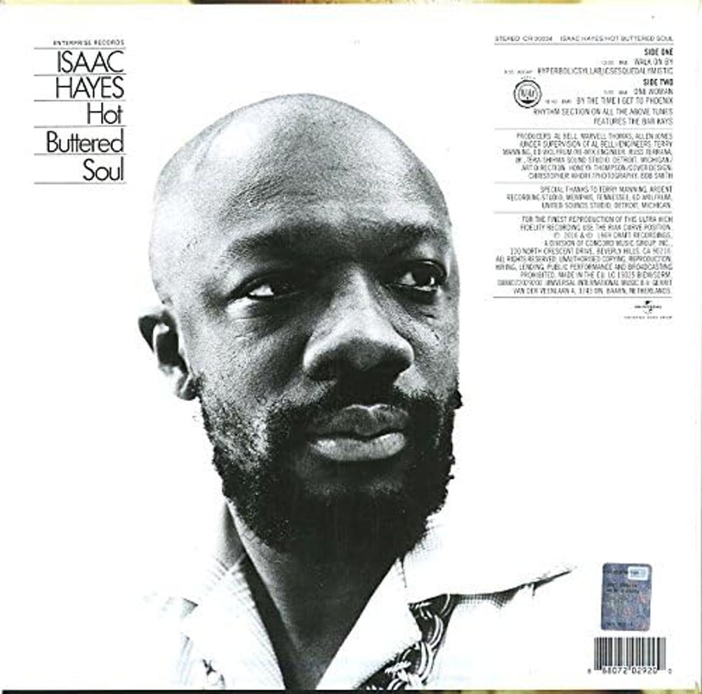 Isaac Hayes Hot Buttered Soul - Remastered 180 Gram - Sealed UK vinyl LP album (LP record) 888072029200