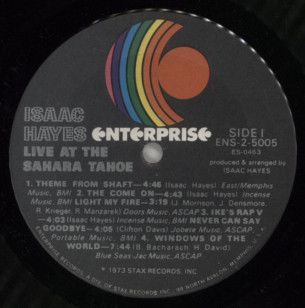 Isaac Hayes Live At The Sahara Tahoe US 2-LP vinyl record set (Double LP Album) IHY2LLI662763