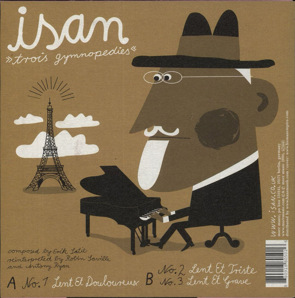 ISAN Trois Gymnopedies German 7" vinyl single (7 inch record / 45) 880918805016