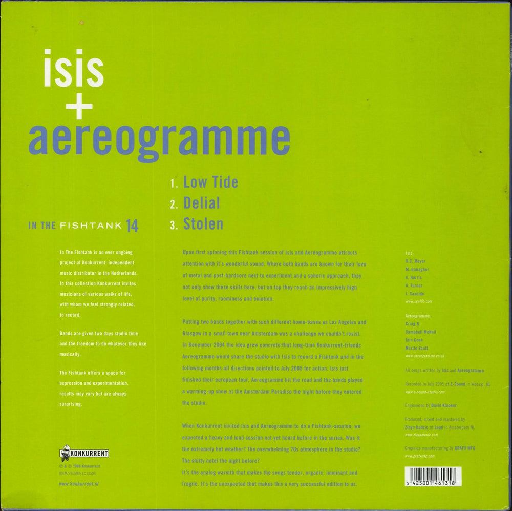 Isis (Rock) In The Fishtank 14 Dutch vinyl LP album (LP record) 5425001461318