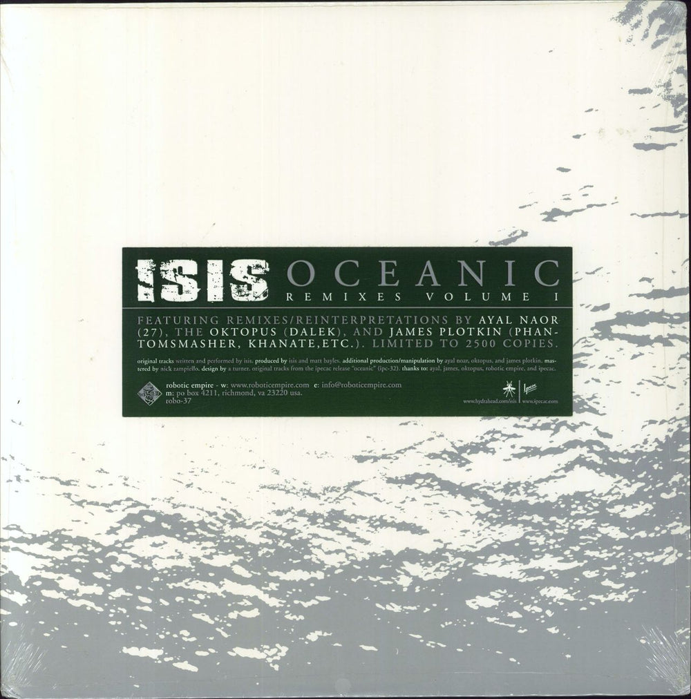 Isis (Rock) Oceanic Remixes Volume I - Shrink - Clear Vinyl US vinyl LP album (LP record)