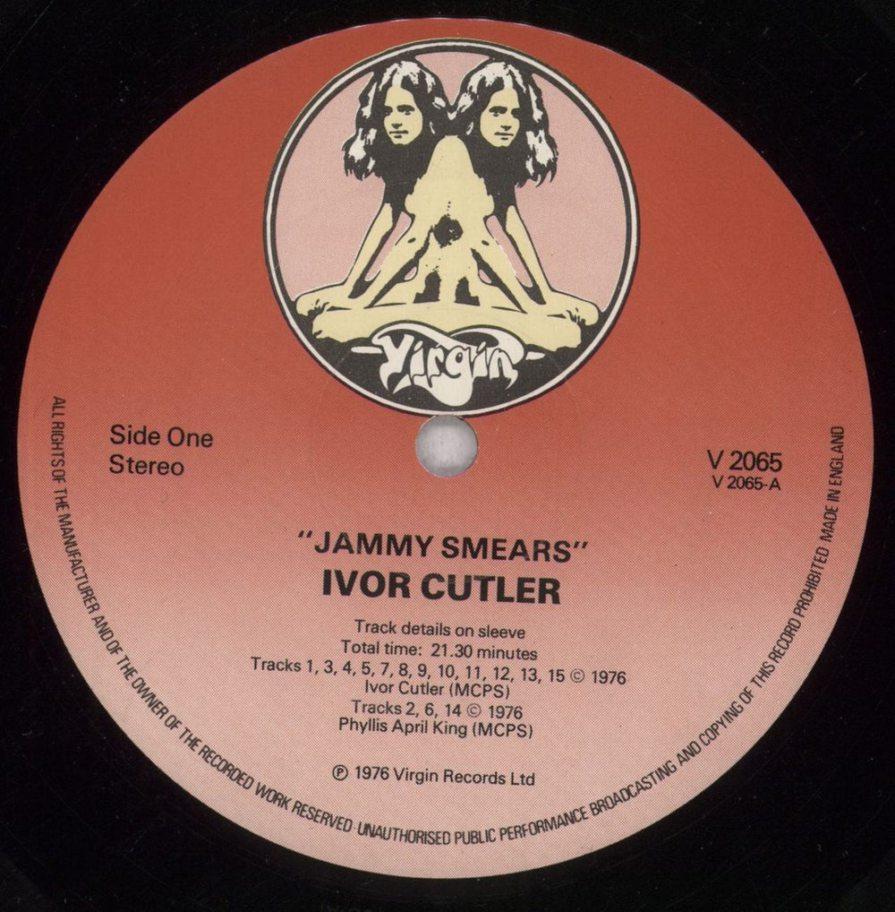 Ivor Cutler Jammy Smears - VG Sleeve UK vinyl LP album (LP record) IVCLPJA844802